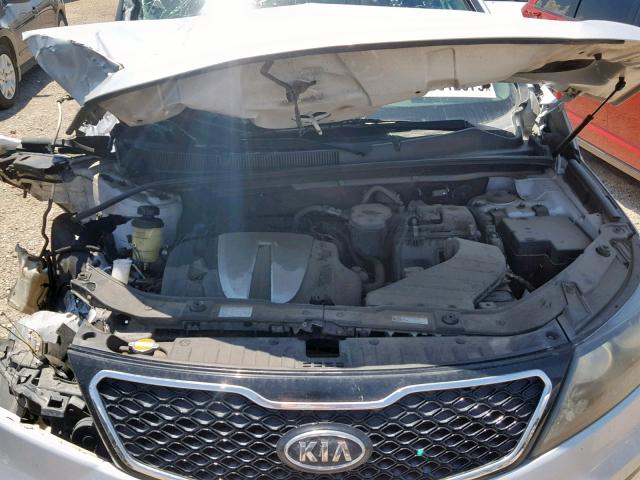 5XYKW4A21BG150646 - 2011 KIA SORENTO SX SILVER photo 7