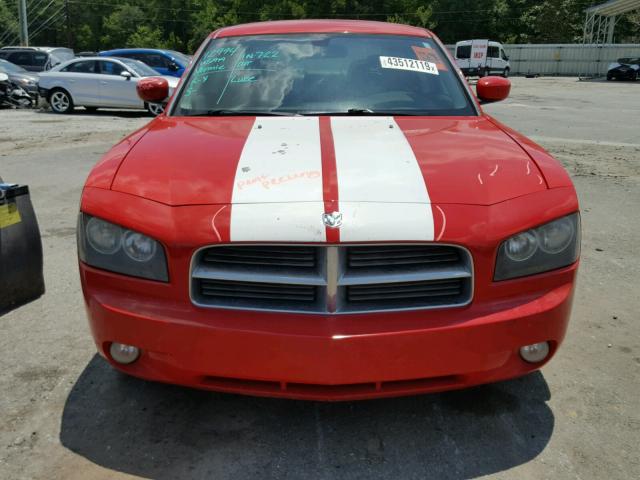 2B3CA3CV3AH290347 - 2010 DODGE CHARGER SX RED photo 9