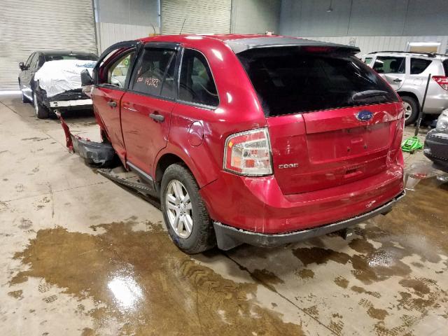 2FMDK36C28BB46193 - 2008 FORD EDGE SE RED photo 3