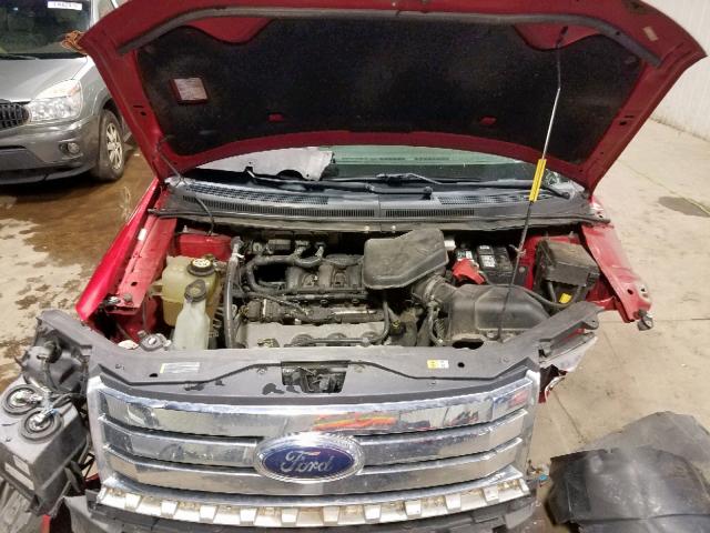 2FMDK36C28BB46193 - 2008 FORD EDGE SE RED photo 7