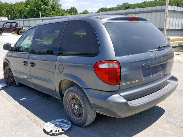 1B4GP45362B666921 - 2002 DODGE CARAVAN SP BLUE photo 3