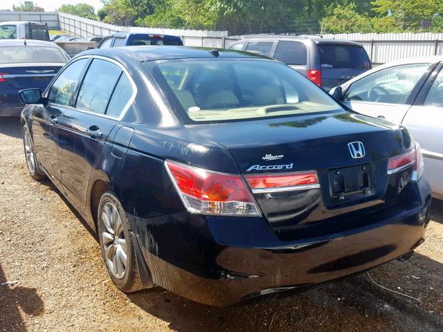 1HGCP2F8XCA108031 - 2012 HONDA ACCORD EXL BLACK photo 3