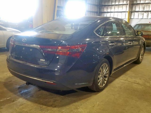 4T1BD1EB2GU050006 - 2016 TOYOTA AVALON HYB BLUE photo 4