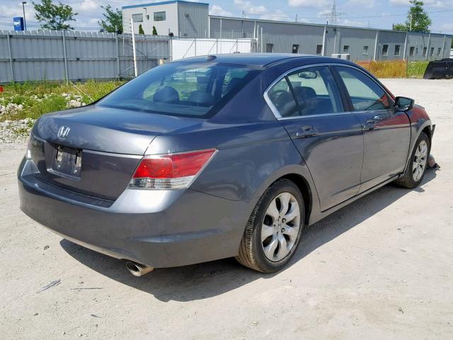 1HGCP26858A802519 - 2008 HONDA ACCORD EXL GRAY photo 4