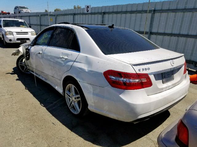 WDDHF5KBXDA703107 - 2013 MERCEDES-BENZ E 350 WHITE photo 3