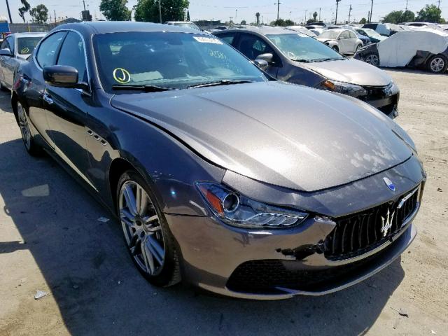 ZAM57XSAXF1151751 - 2015 MASERATI GHIBLI GRAY photo 1