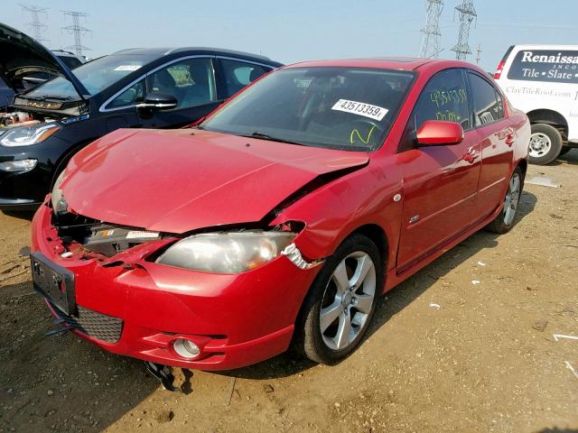 JM1BK323251236713 - 2005 MAZDA 3 S RED photo 2