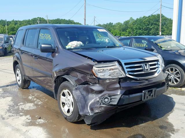 5FNYF4H22DB024547 - 2013 HONDA PILOT LX BROWN photo 1