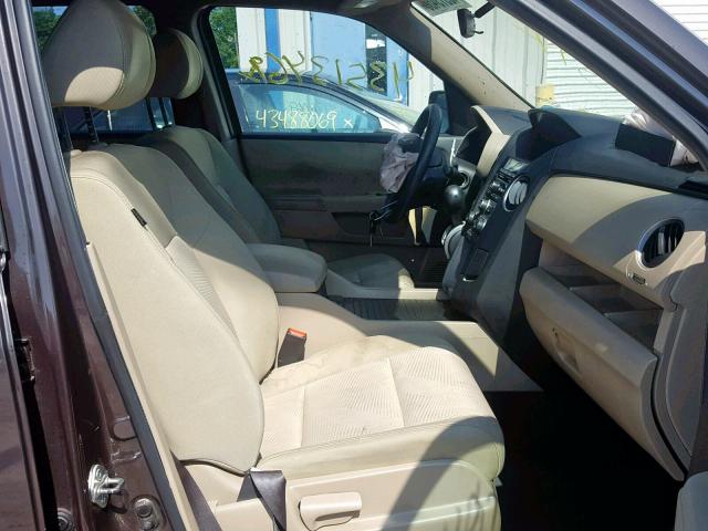 5FNYF4H22DB024547 - 2013 HONDA PILOT LX BROWN photo 5