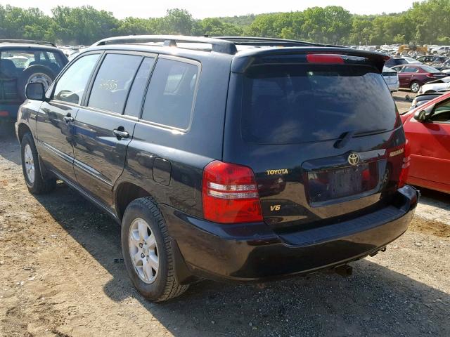 JTEHF21A620084960 - 2002 TOYOTA HIGHLANDER BLACK photo 3