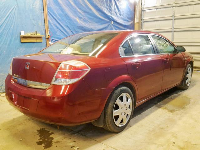 1G8ZS57B39F130719 - 2009 SATURN AURA XE BURGUNDY photo 4