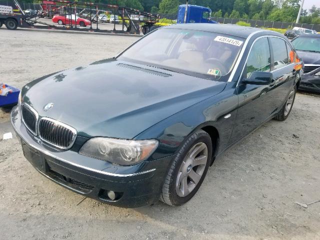 WBAHN83527DT68996 - 2007 BMW 750 GREEN photo 2