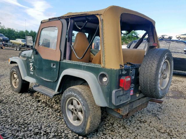 1J4FY19S2VP499826 - 1997 JEEP WRANGLER / GREEN photo 3