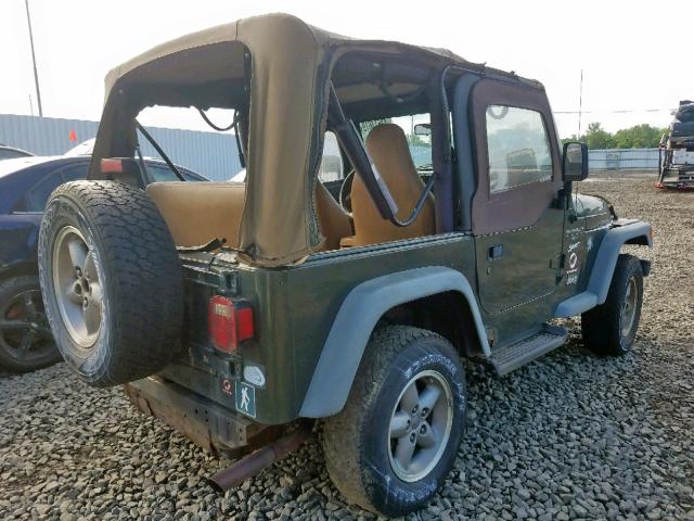 1J4FY19S2VP499826 - 1997 JEEP WRANGLER / GREEN photo 4