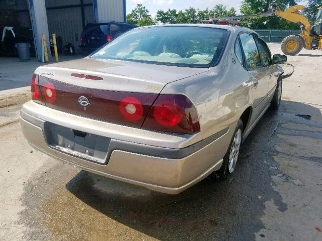 2G1WF52E729373617 - 2002 CHEVROLET IMPALA BEIGE photo 4