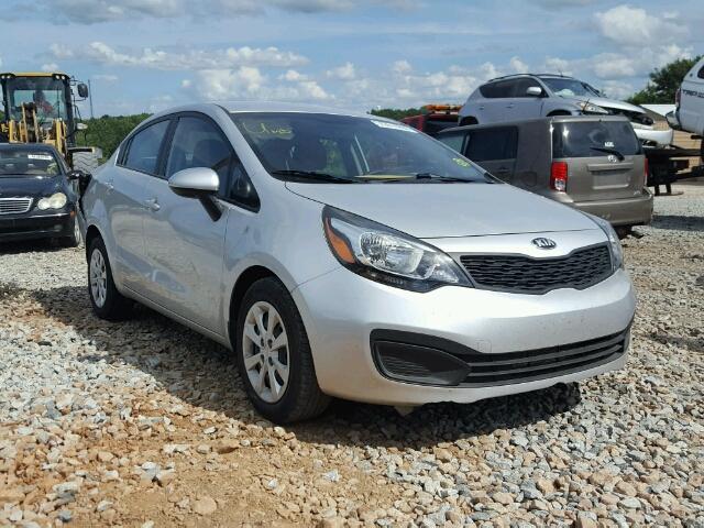 KNADM4A31E6395233 - 2014 KIA RIO LX SILVER photo 1