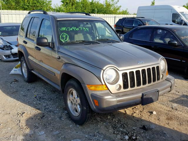 1J4GL48K87W696739 - 2007 JEEP LIBERTY SP BROWN photo 1