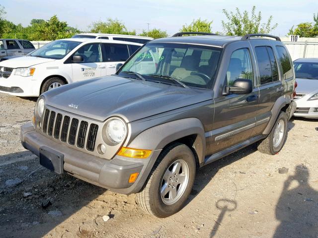 1J4GL48K87W696739 - 2007 JEEP LIBERTY SP BROWN photo 2