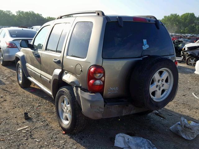 1J4GL48K87W696739 - 2007 JEEP LIBERTY SP BROWN photo 3