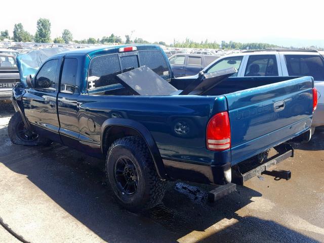 1B7GG22Y5WS639352 - 1998 DODGE DAKOTA GREEN photo 3