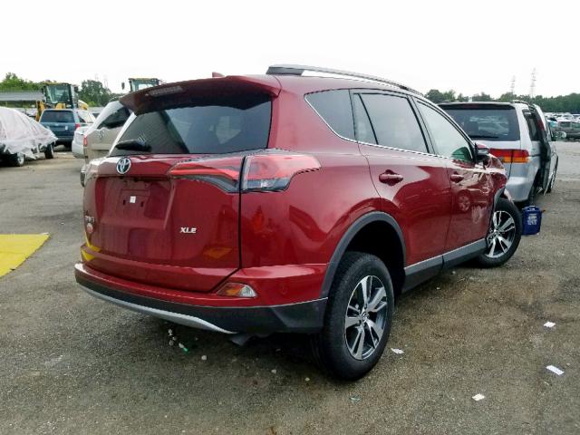 2T3WFREV9JW511477 - 2018 TOYOTA RAV4 ADVEN MAROON photo 4