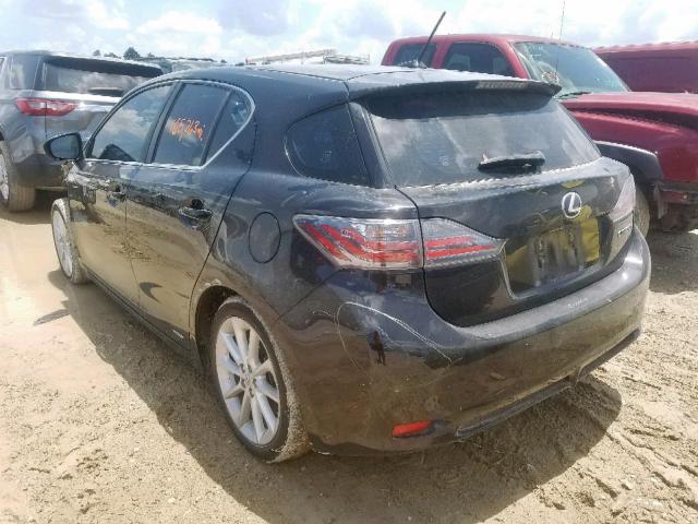 JTHKD5BH1C2067243 - 2012 LEXUS CT 200 BLACK photo 3