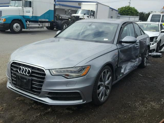 WAUHGAFC4CN103819 - 2012 AUDI A6 PRESTIG SILVER photo 2