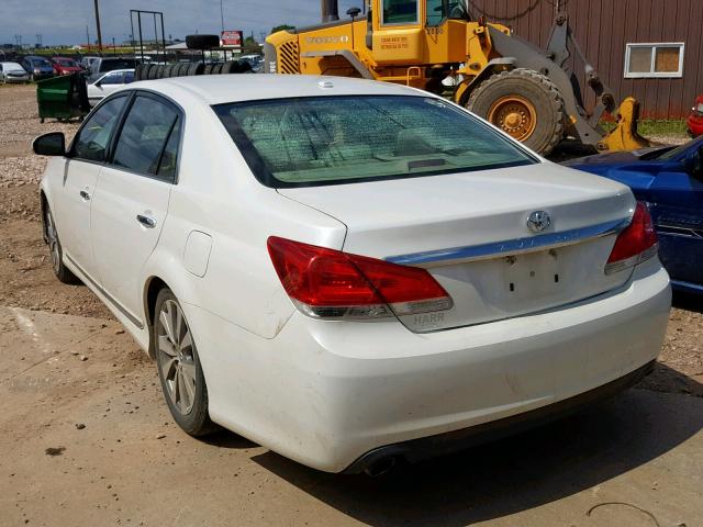 4T1BK3DB4BU421436 - 2011 TOYOTA AVALON BAS თეთრი ფოტო 3