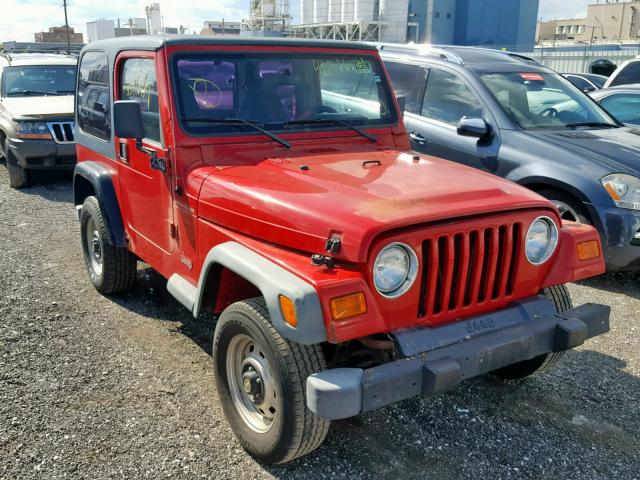 1J4FA29P6YP729359 - 2000 JEEP WRANGLER / RED photo 1