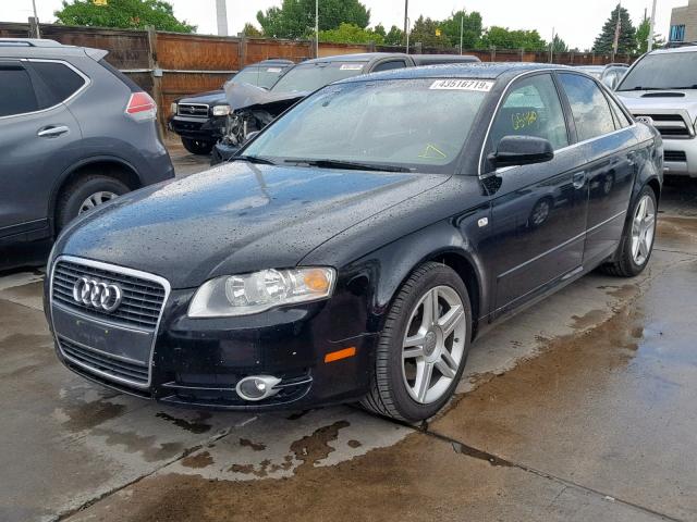 WAUAF78EX8A125859 - 2008 AUDI A4 2.0T BLACK photo 2