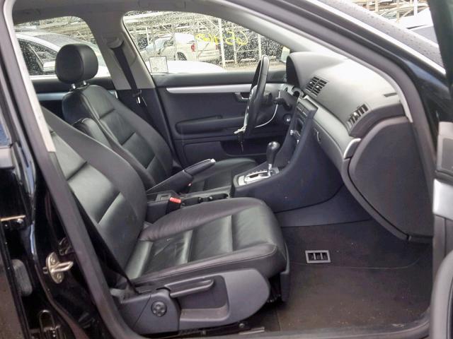 WAUAF78EX8A125859 - 2008 AUDI A4 2.0T BLACK photo 5