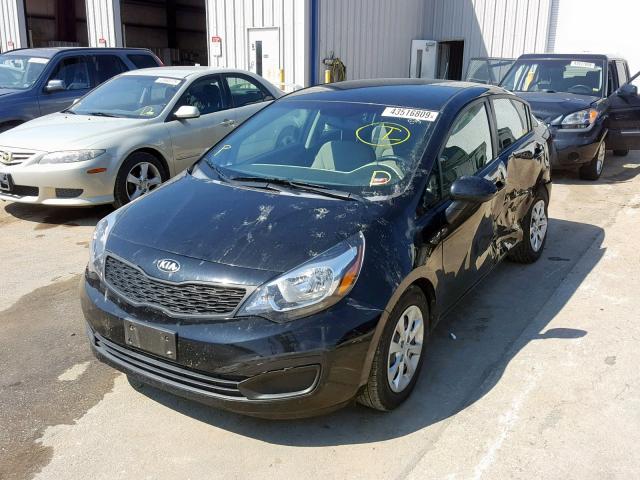 KNADM4A33F6447690 - 2015 KIA RIO LX BLACK photo 2