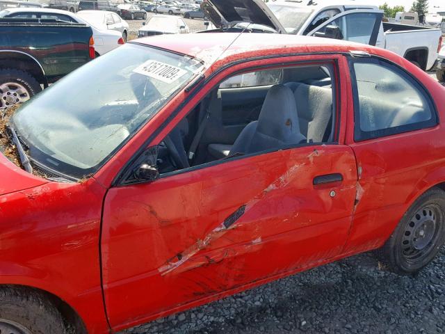 JT2AC52L1V0234955 - 1997 TOYOTA TERCEL CE RED photo 9