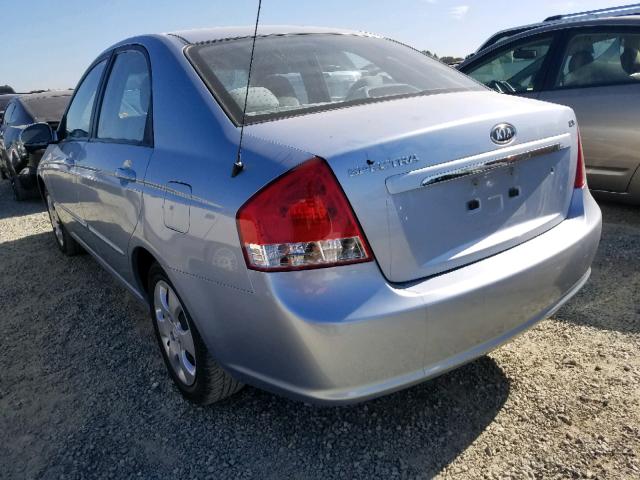 KNAFE122485544416 - 2008 KIA SPECTRA EX BLUE photo 3