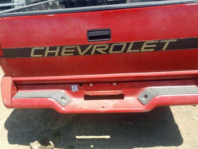 1GCCS1445R8101561 - 1994 CHEVROLET S TRUCK S1 RED photo 9