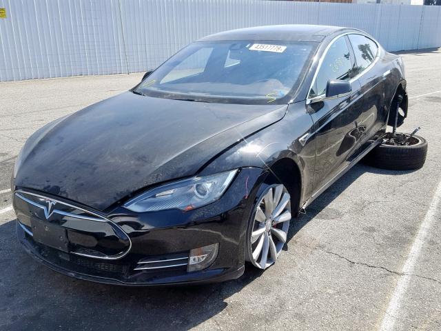 5YJSA1H20EFP62108 - 2014 TESLA MODEL S BLACK photo 2