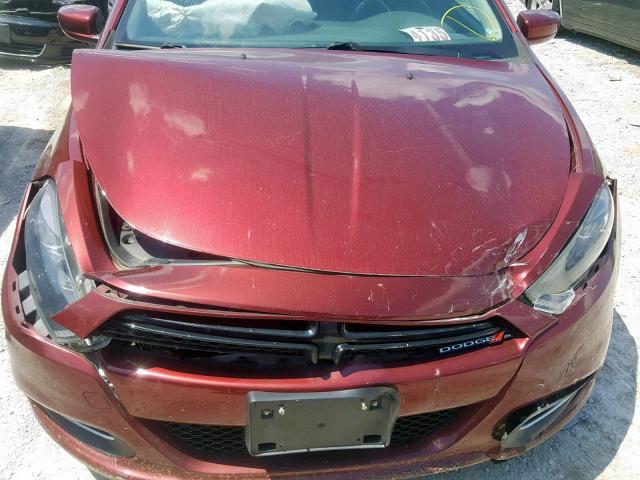 1C3CDFBB9FD243038 - 2015 DODGE DART SXT RED photo 7