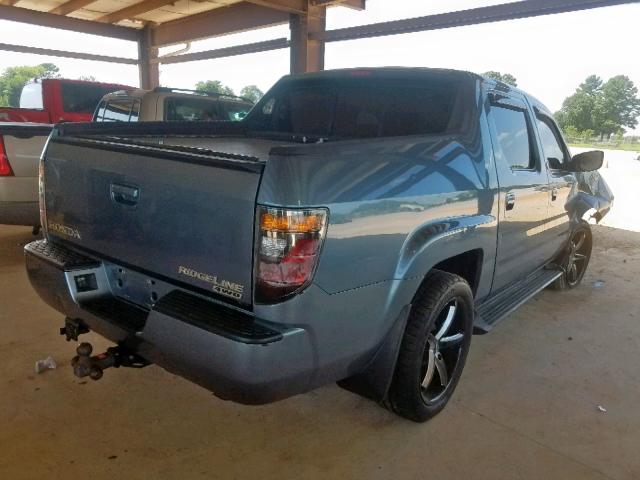 2HJYK16446H567504 - 2006 HONDA RIDGELINE BLUE photo 4