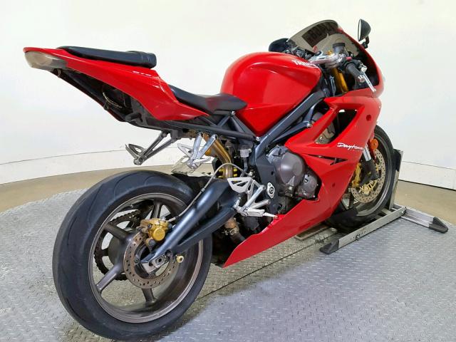 SMTD00NS07J287308 - 2007 TRIUMPH MOTORCYCLE DAYTONA 67 RED photo 8