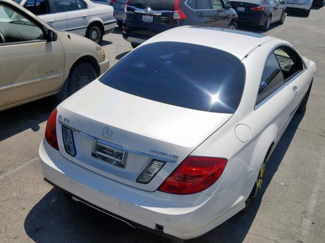 WDDEJ7EB2BA026673 - 2011 MERCEDES-BENZ CL 63 AMG WHITE photo 4