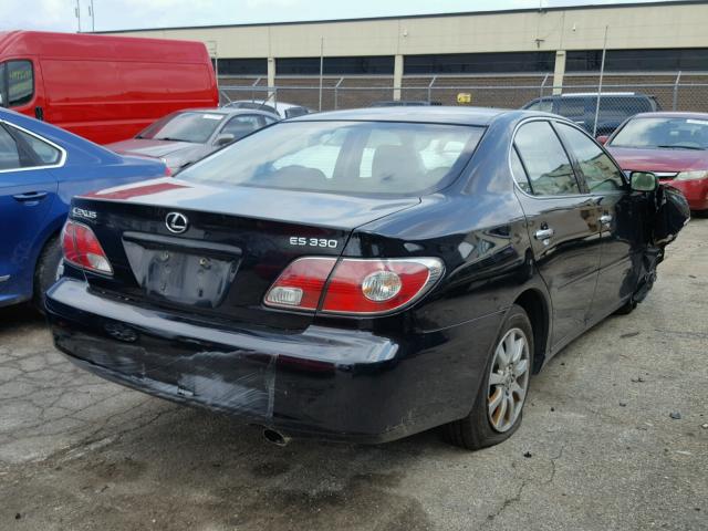 JTHBA30G840007058 - 2004 LEXUS ES 330 BLACK photo 4