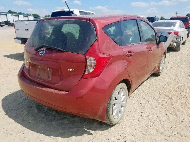 3N1CE2CP8GL410399 - 2016 NISSAN VERSA NOTE RED photo 4