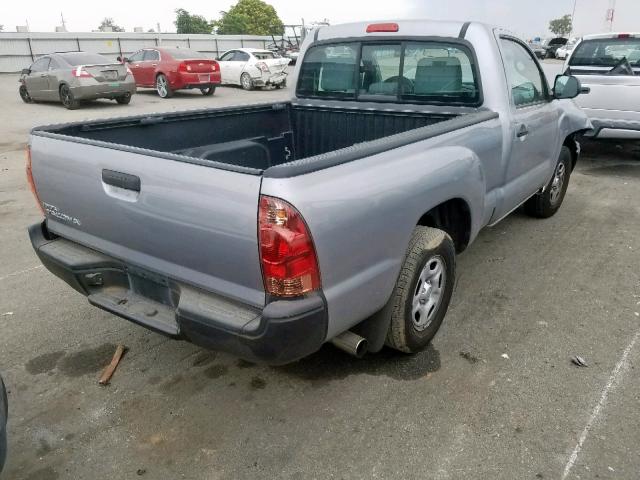 5TFNX4CN7EX038839 - 2014 TOYOTA TACOMA SILVER photo 4