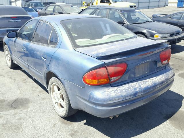 1G3NL52E0XC318602 - 1999 OLDSMOBILE ALERO GL BLUE photo 3