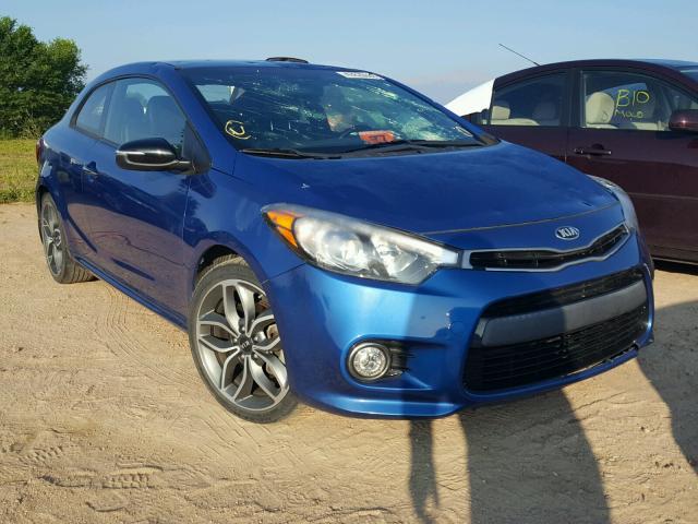 KNAFZ6A31E5248938 - 2014 KIA FORTE SX BLUE photo 1