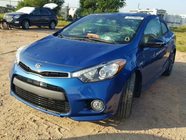 KNAFZ6A31E5248938 - 2014 KIA FORTE SX BLUE photo 2