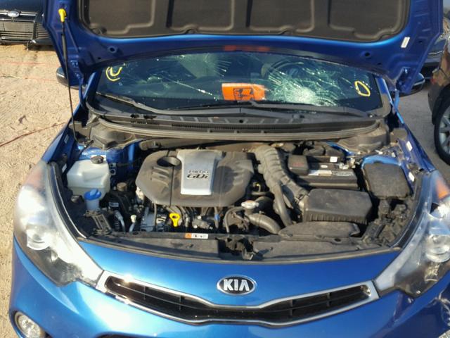 KNAFZ6A31E5248938 - 2014 KIA FORTE SX BLUE photo 7