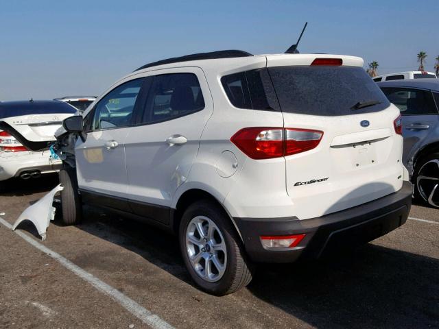 MAJ3P1TE2JC196907 - 2018 FORD ECOSPORT S WHITE photo 3