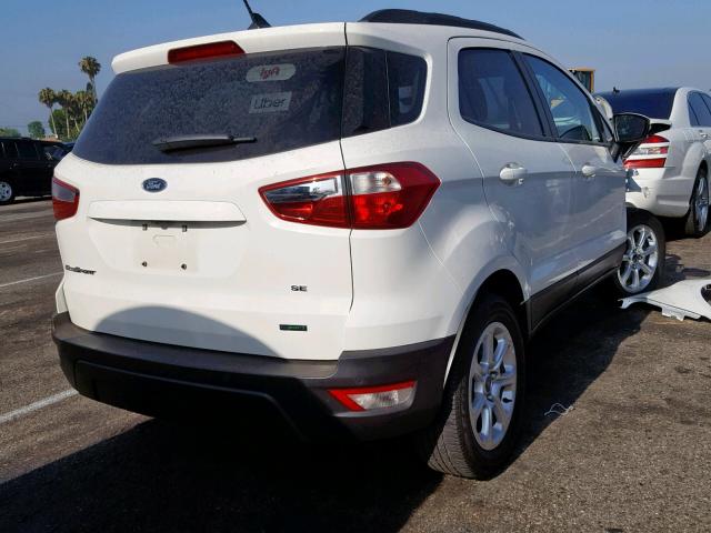 MAJ3P1TE2JC196907 - 2018 FORD ECOSPORT S WHITE photo 4