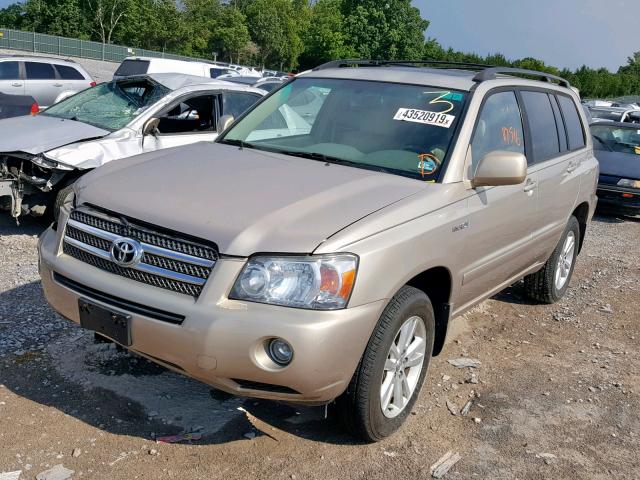 JTEHW21A170039951 - 2007 TOYOTA HIGHLANDER GOLD photo 2